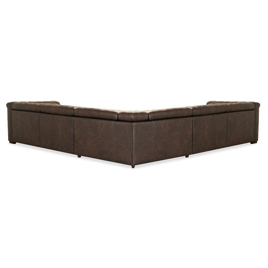 Hooker Furniture Savion Deux 5 Seat Sectional With Four Power Recliners And Six Power Headrests
