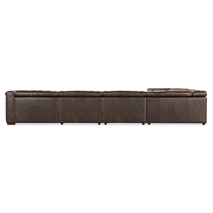 Hooker Furniture Savion Deux 6 Seat Sectional With Four Power Recliners And Seven Power Headrests