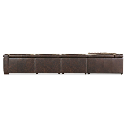 Hooker Furniture Savion Deux 6 Seat Sectional With Four Power Recliners And Seven Power Headrests