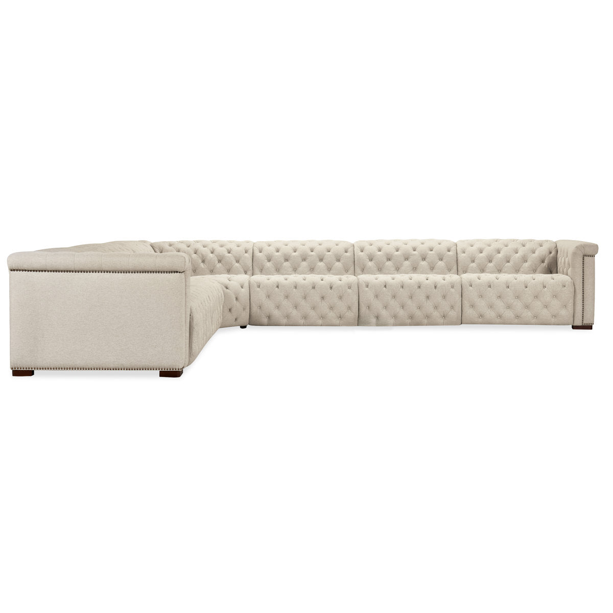 Hooker Furniture Savion Deux 6 Seat Sectional With Four Power Recliners And Seven Power Headrests