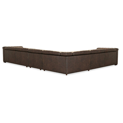 Hooker Furniture Savion Deux 6 Seat Sectional With Three Power Recliners And Seven Power Headrests