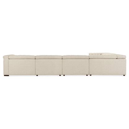 Hooker Furniture Savion Deux 6 Seat Sectional With Four Power Recliners And Seven Power Headrests