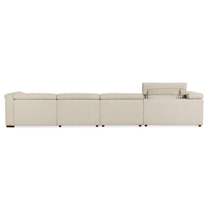 Hooker Furniture Savion Deux 6 Seat Sectional With Four Power Recliners And Seven Power Headrests