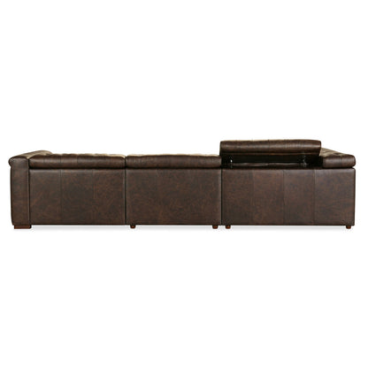 Hooker Furniture Savion Deux 5 Seat Sectional With Three Power Recliners And Six Power Headrests