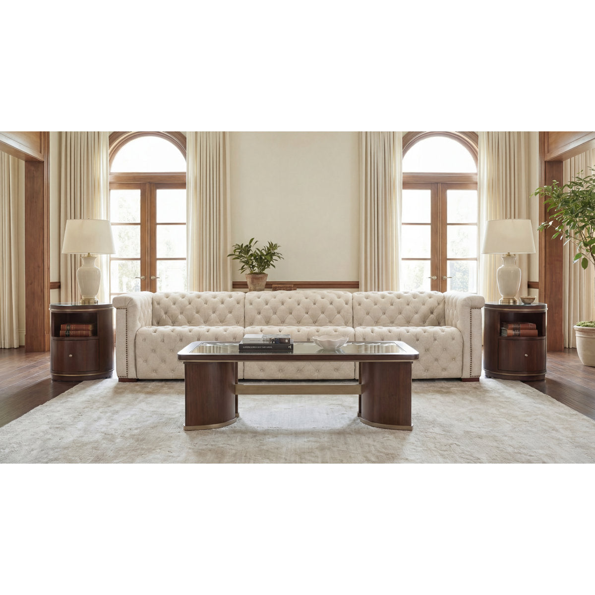 Hooker Furniture Savion Deux 3 Seat Sofa With Two Power Recliners And Three Power Headrests