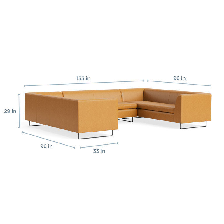 MTO - Bonnie & Clyde U-Shaped Sectional w/ Black Legs