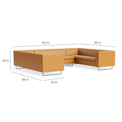 MTO - Bonnie & Clyde U-Shaped Sectional w/ Black Legs