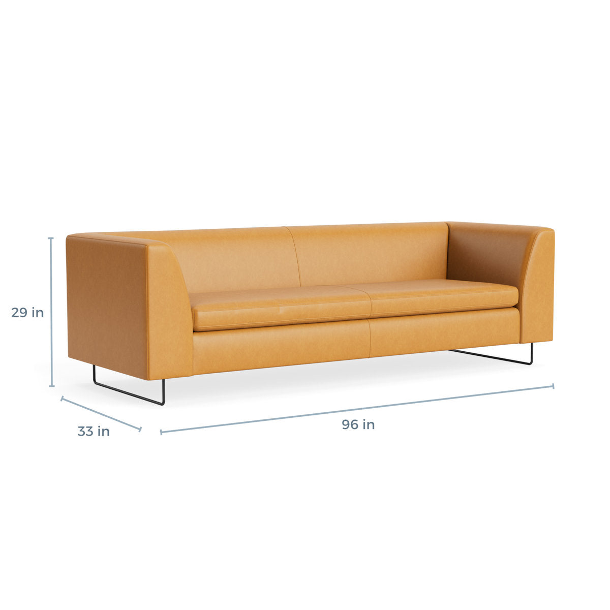 MTO - Bonnie 96" Sofa w/ Black Legs