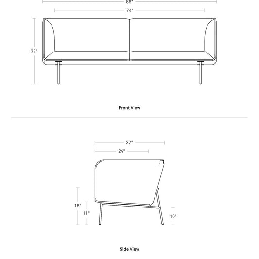 MTO - Dandy Sofa Black Legs