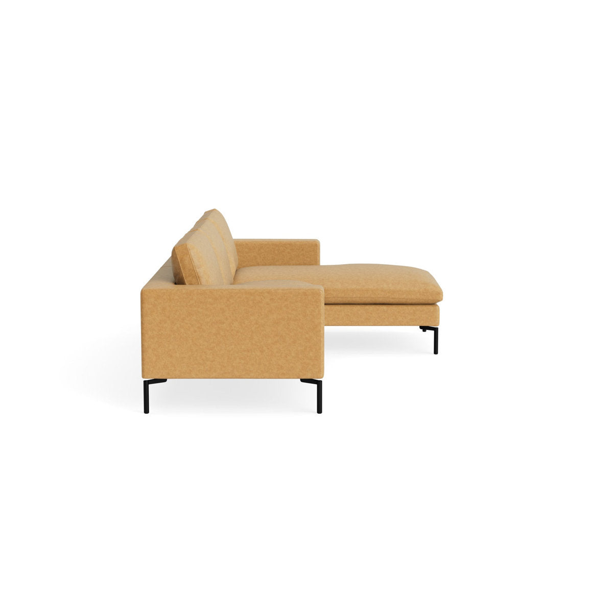 MTO - The New Standard Sofa with Arm Chaise with Black Legs