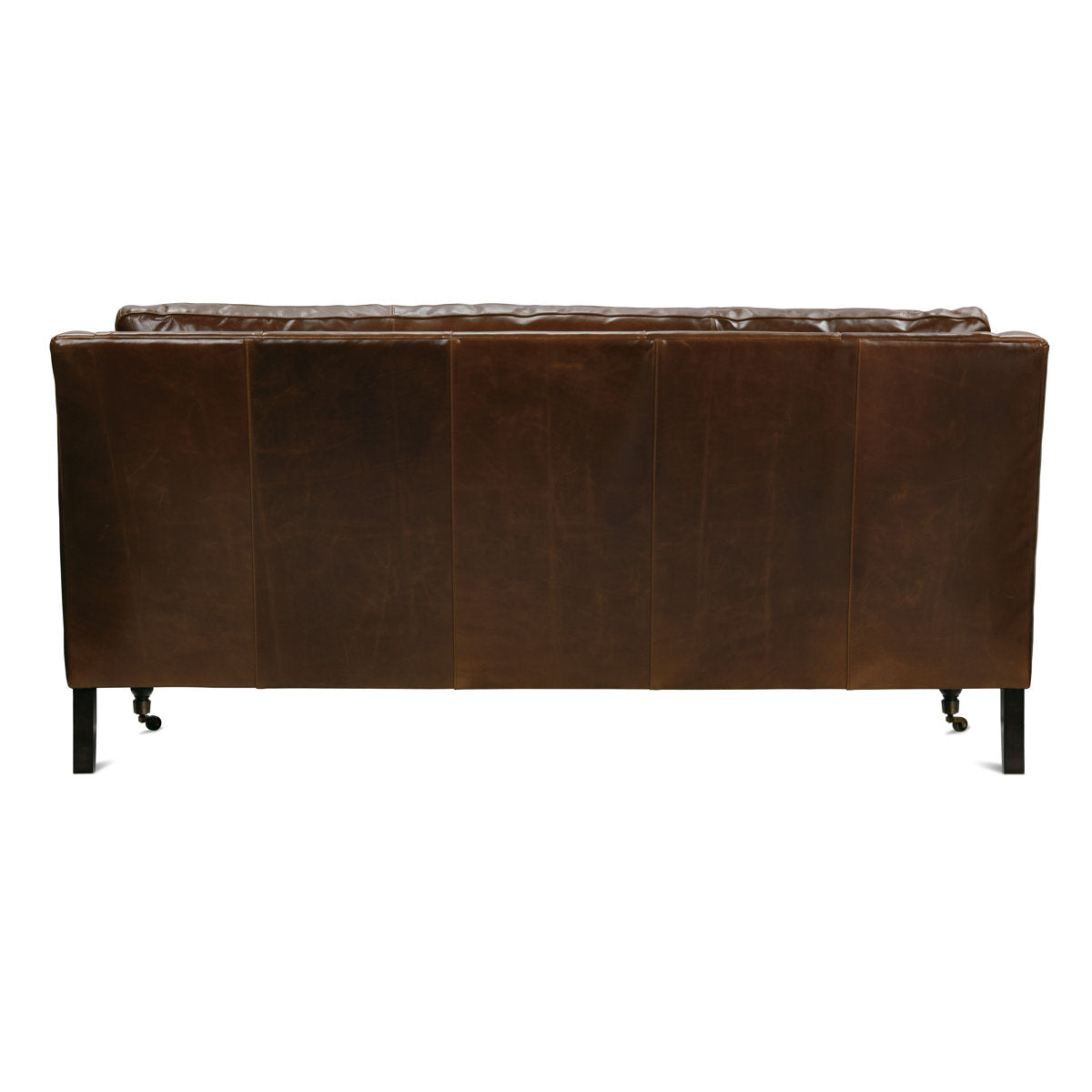 Madeline Leather Bench Cushion Sofa