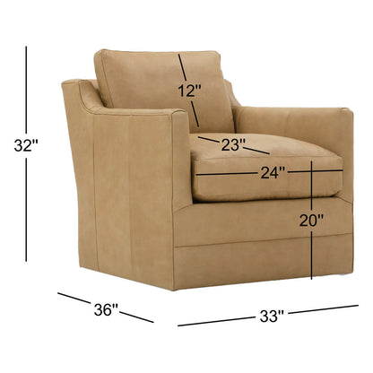 Madeline Leather Swivel Chair