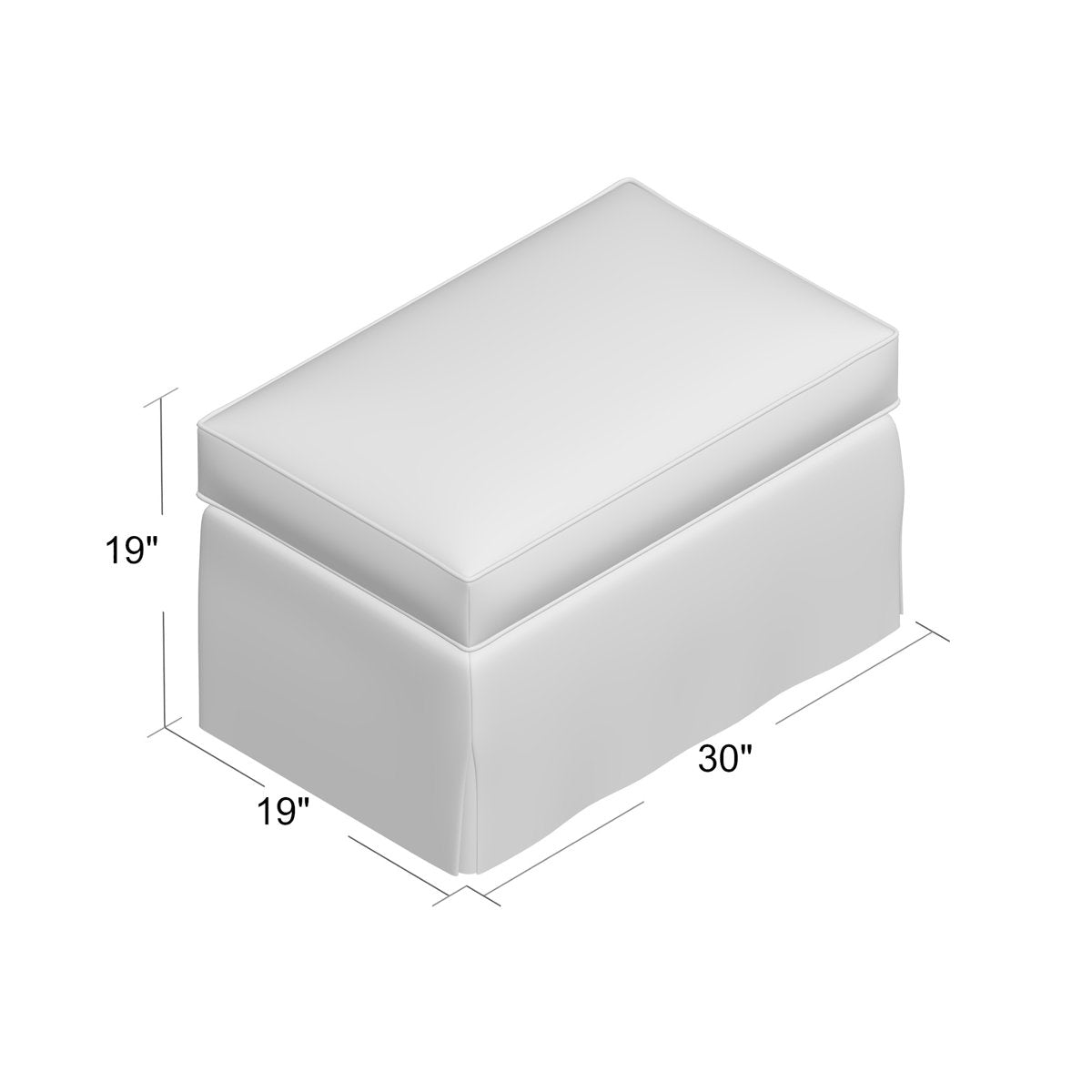 Duralee Madison 30 Rectangle Cocktail Ottoman