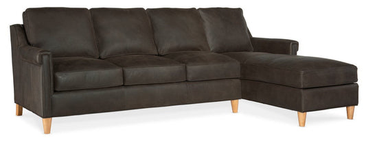 Bradington Young Madison Sectional Leather Tapered Legs