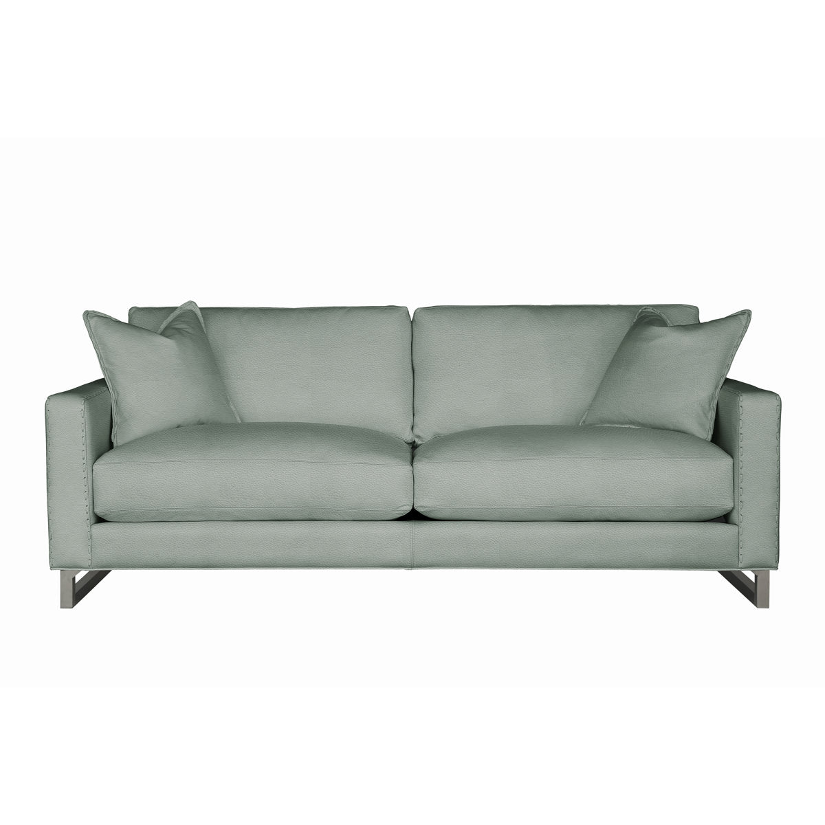 Eleanor Rigby Magdalena 84 Genuine Leather Square Arm Sofa