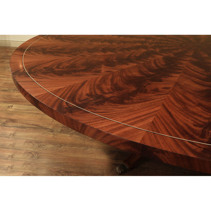 Mahogany Dining Table With Outswept Duncan Phyfe Pedestal