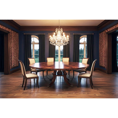 Mahogany Dining Table With Outswept Duncan Phyfe Pedestal