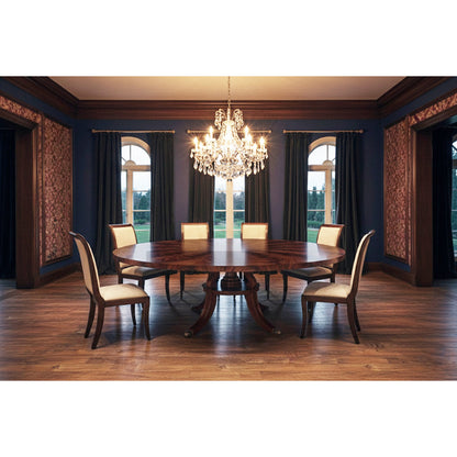 Mahogany Dining Table With Outswept Duncan Phyfe Pedestal
