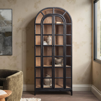 Maison Elm Wood Display Cabinet