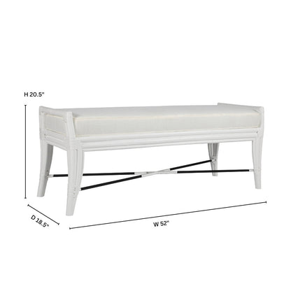 David Francis Furniture Malacca Upholstered Bench
