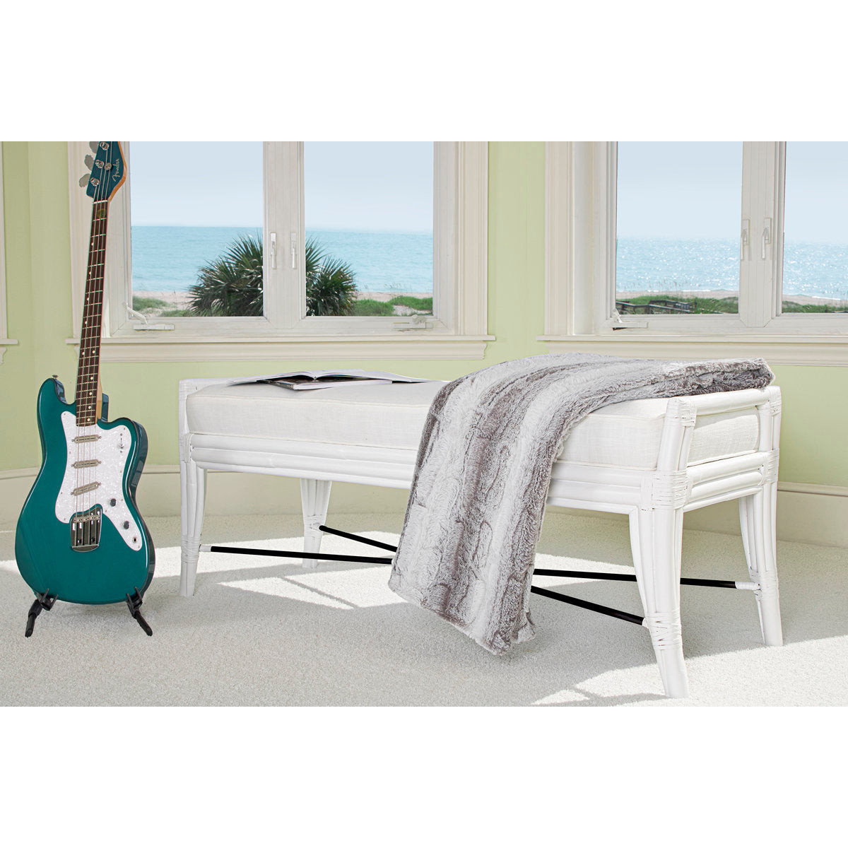 David Francis Furniture Malacca Upholstered Bench