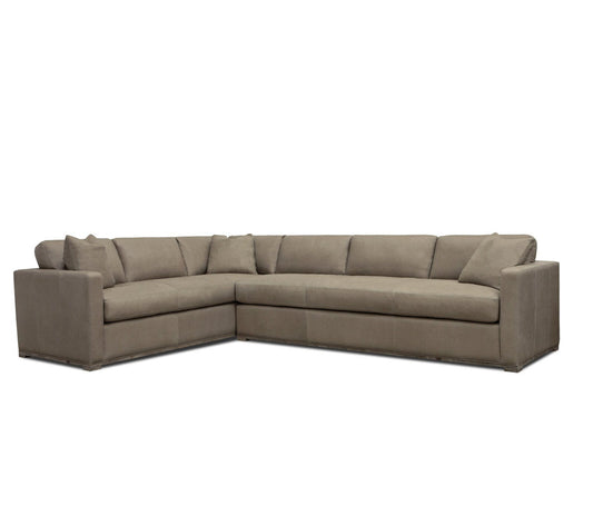 Eleanor Rigby Malibu 102 Wide Genuine Leather Corner Sectional