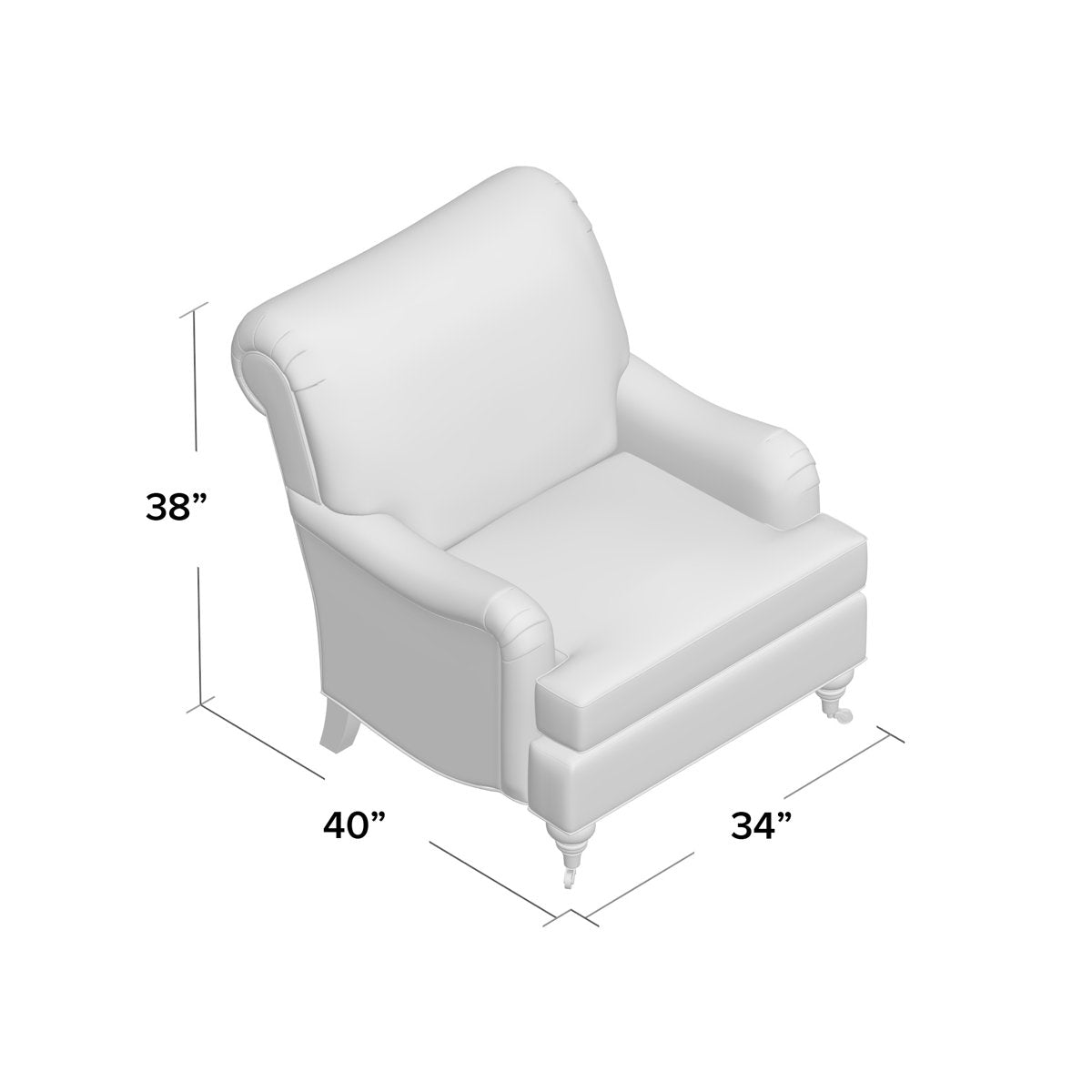 Manchester Armchair Chair with Ottoman