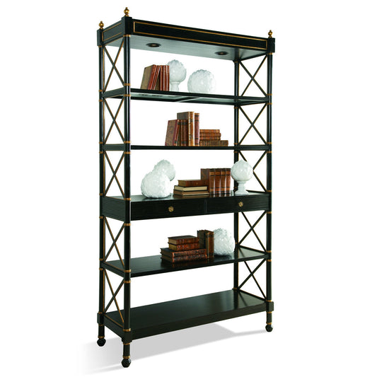 Masterpiece Solid Wood Etagere Bookcase