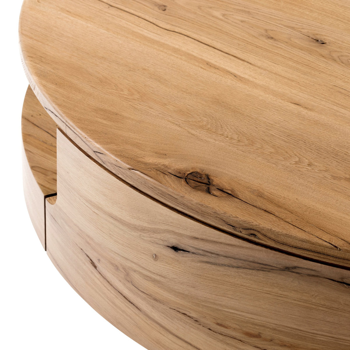 Matheus Round Single Coffee Table by Ronald Sasson and Thomas Bina
