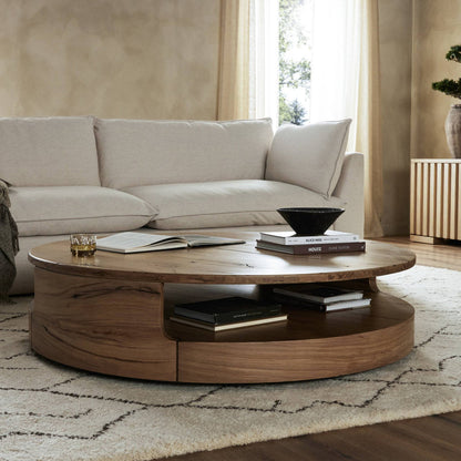 Matheus Round Single Coffee Table by Ronald Sasson and Thomas Bina