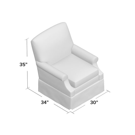 Duralee Maurice 30 Wide Down Cushion Slipcovered Armchair
