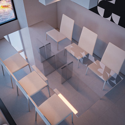 May Glass Dining Table