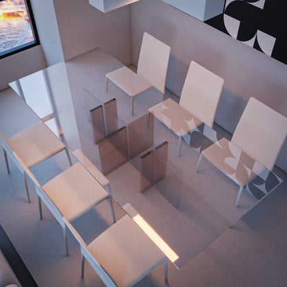 May Glass Dining Table