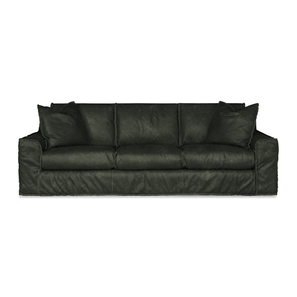 Eleanor Rigby Melrose 99 Genuine Leather Square Arm Sofa
