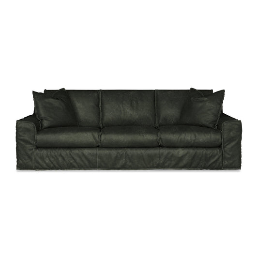 Eleanor Rigby Melrose 99 Genuine Leather Square Arm Sofa