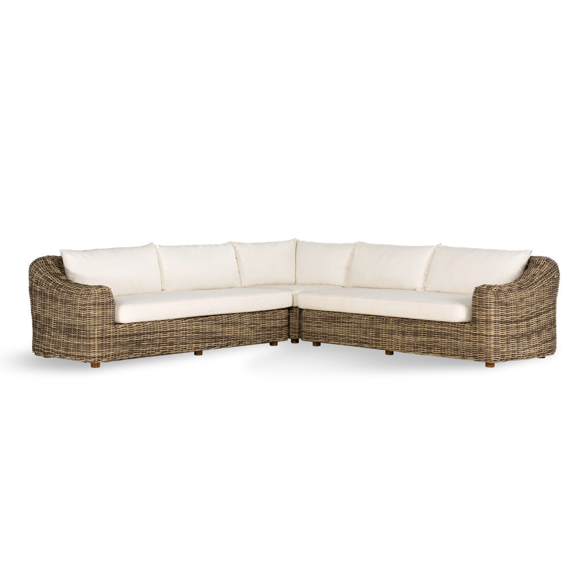 Four Hands Messina Outdoor 3 Piece Sectional Natural
