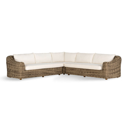 Four Hands Messina Outdoor 3 Piece Sectional Natural