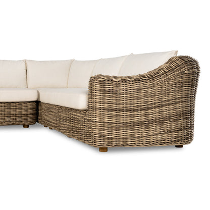 Four Hands Messina Outdoor 3 Piece Sectional Natural