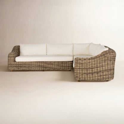 Four Hands Messina Outdoor 3 Piece Sectional Natural