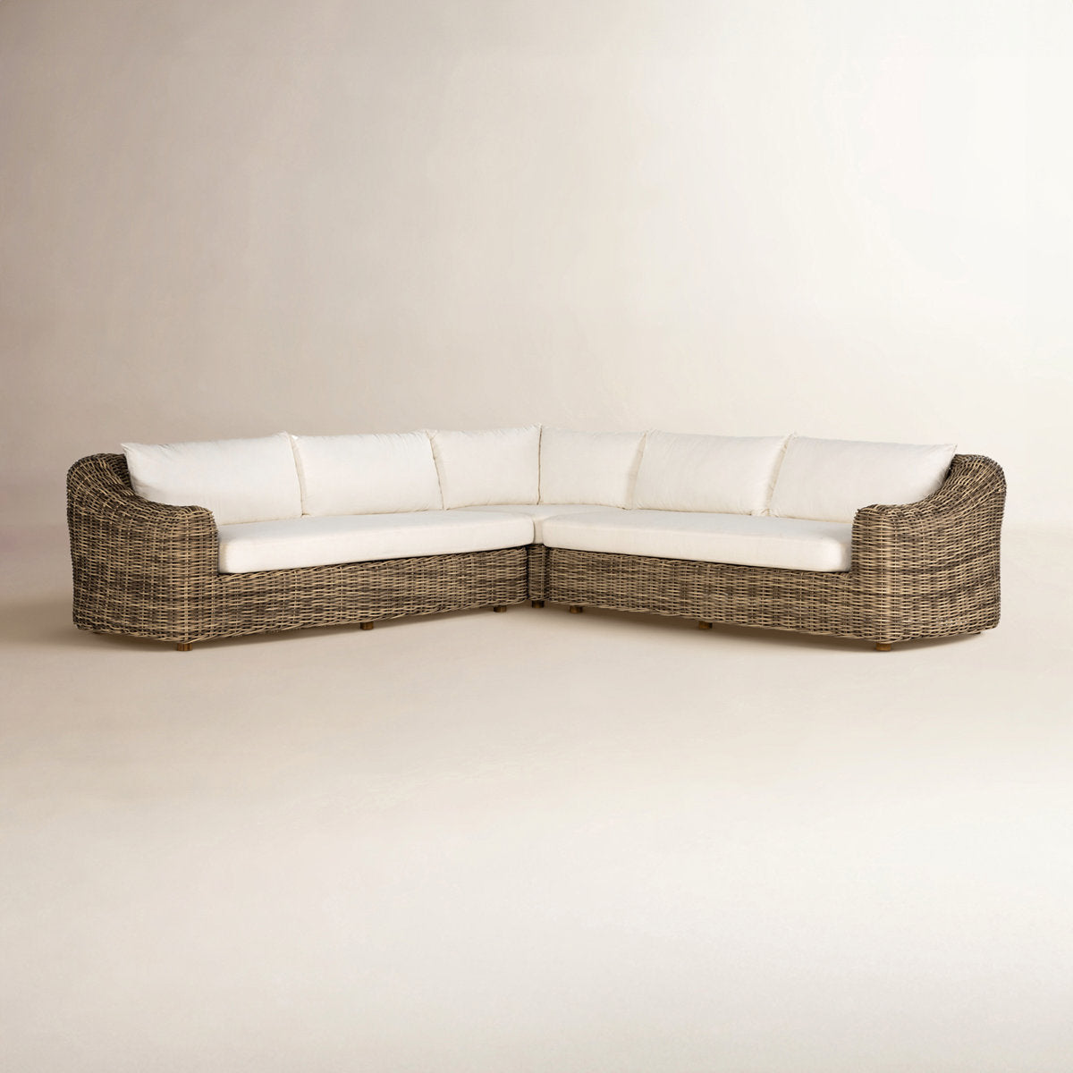 Four Hands Messina Outdoor 3 Piece Sectional Natural