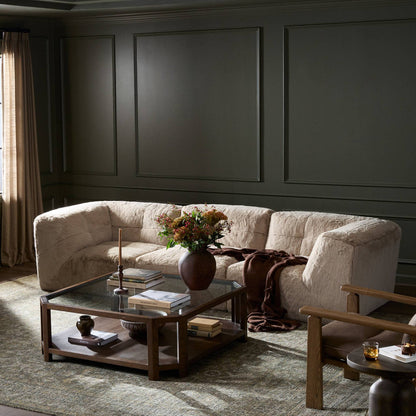 Four Hands Miles 3Pc Sectional Sofa Boden Pewter