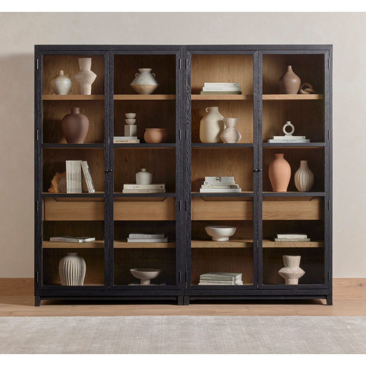 Four Hands Millie Double Display Stand Matte Black