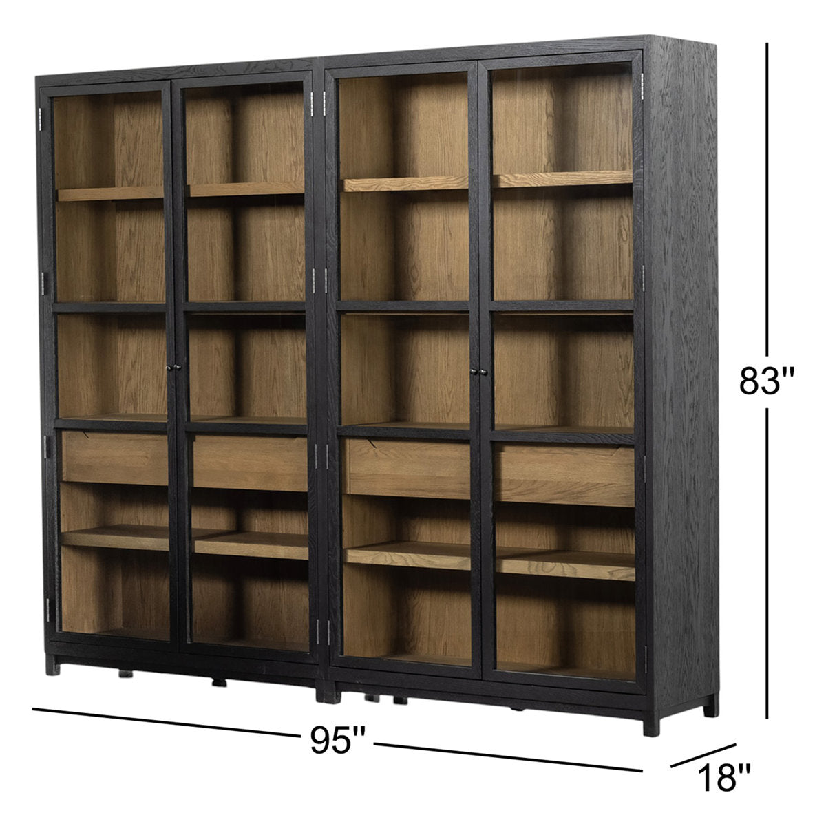 Four Hands Millie Double Display Stand Matte Black