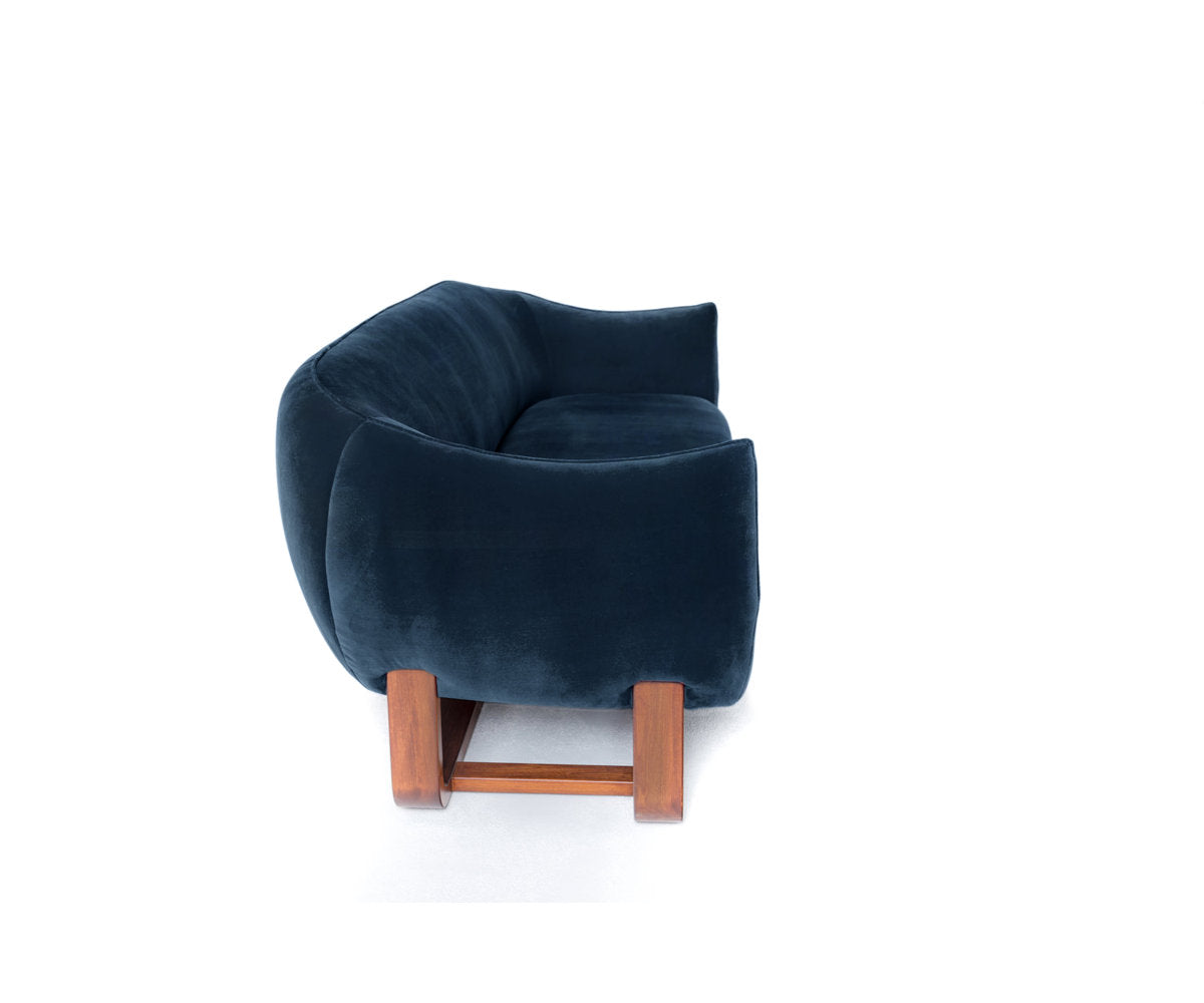 Marie Burgos Design Milo 79 Velvet Round Arm Sofa