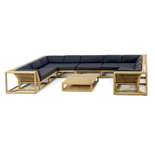 Westminster Teak Sunbrella Symmetrical Modular Sofa Chaise