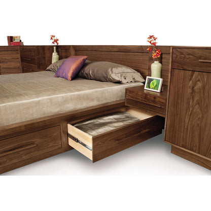 Copeland Furniture Moduluxe Solid Wood Storage Standard Bed