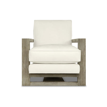 Monroe Leather Armchair Chair with Ottoman
