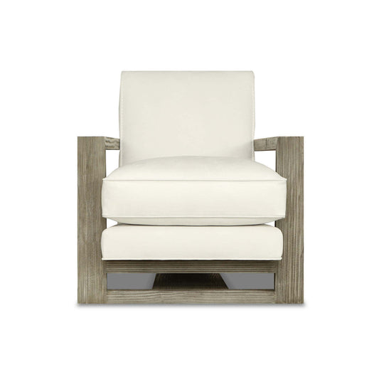 Monroe Leather Armchair Chair with Ottoman
