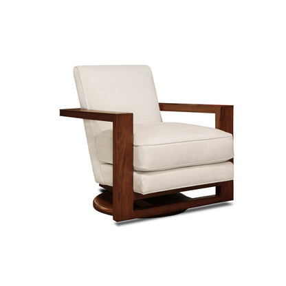 Monroe Leather Swivel Armchair