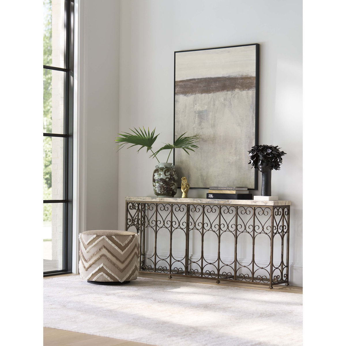 Montecito 74'' W Stone Console Table